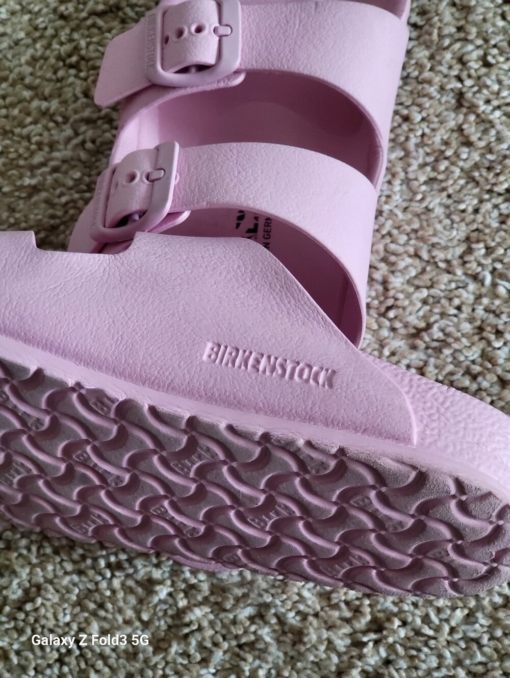 ♥️EUC♥️ Birkenstock Kids Light Pink EVA Two-Strap Slide Sandals - Picture 5 of 10